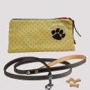 Mäppchen mit Pfote und Knochen bestickt für Hundefreunde -sofort lieferbar-